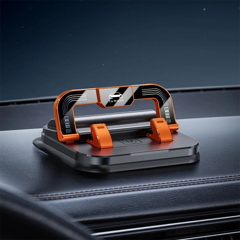 SEAMETAL Dashboard Car Phone Holder 360-Degree Rotation Head-Up Phone Mount Anti Slip Navigation Holder with Number Plate